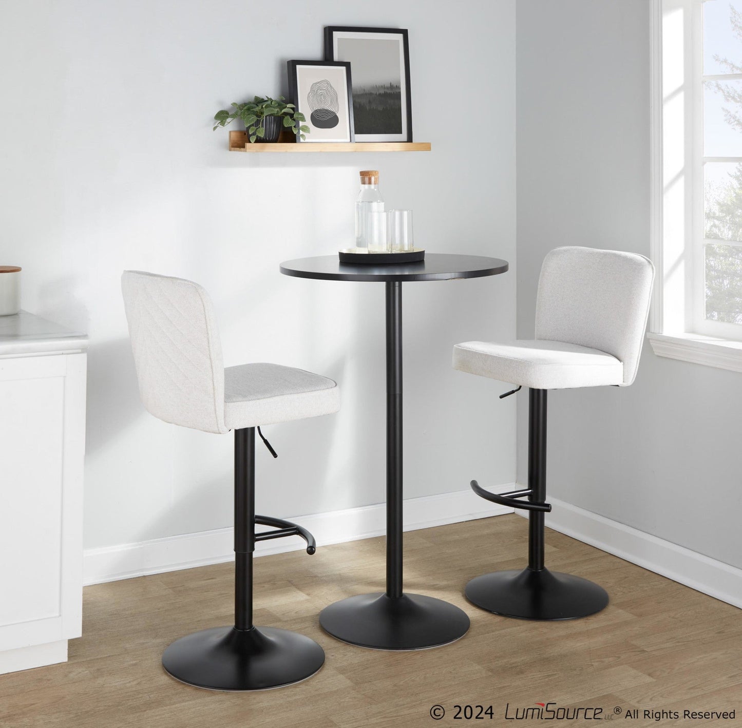 Majestic Office Furniture Adjustable Barstool - Set of 2