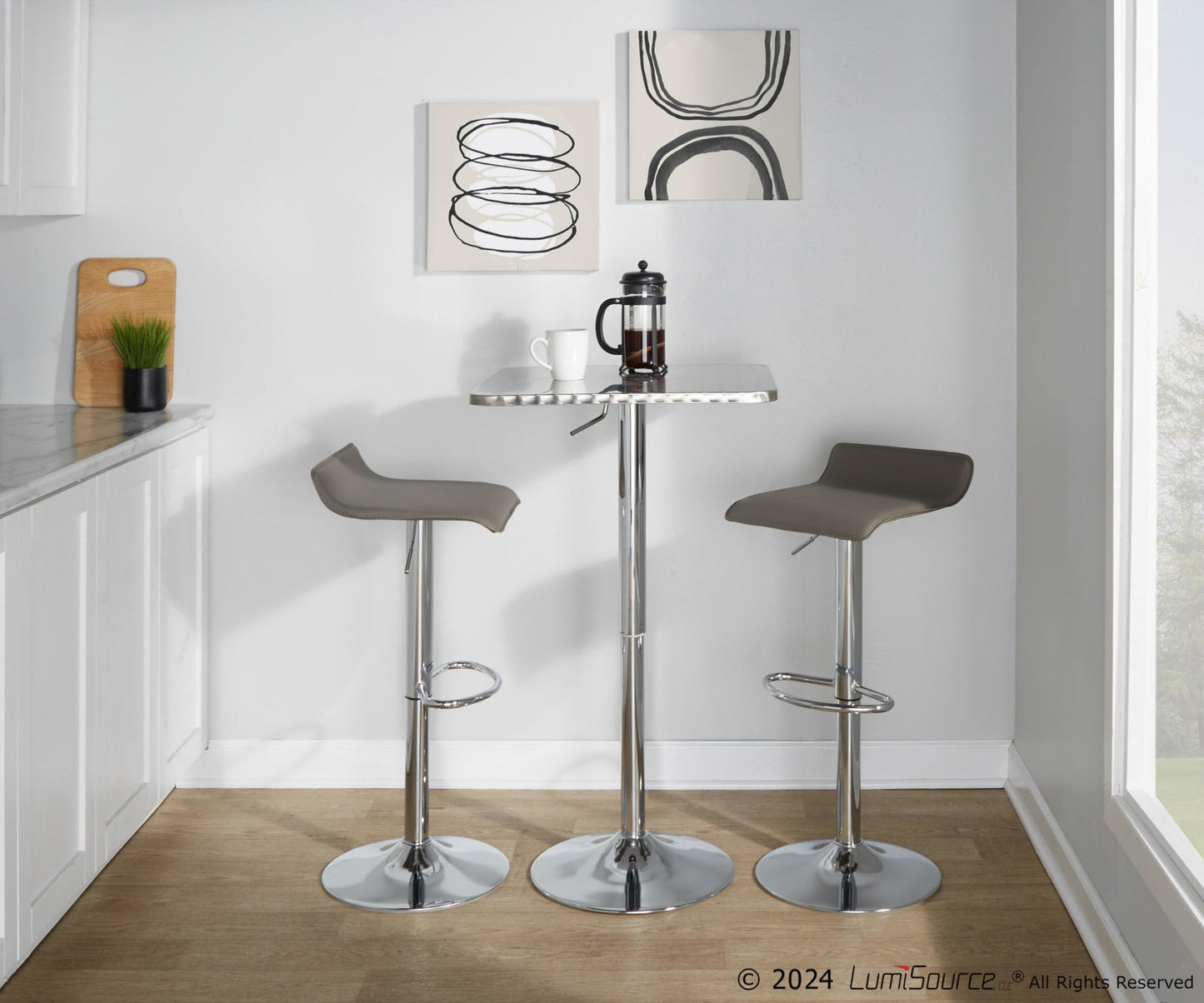 Majestic Office Furniture Square-ale Bar Set - 3 Piece