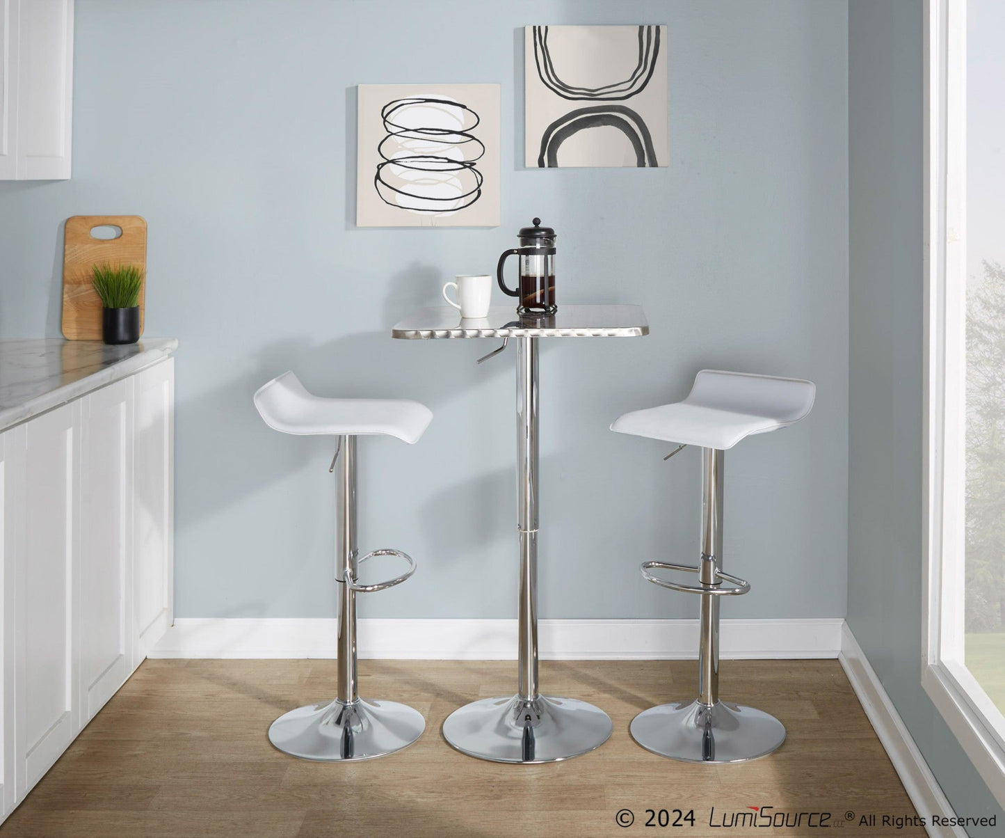 Majestic Office Furniture Square-ale Bar Set - 3 Piece