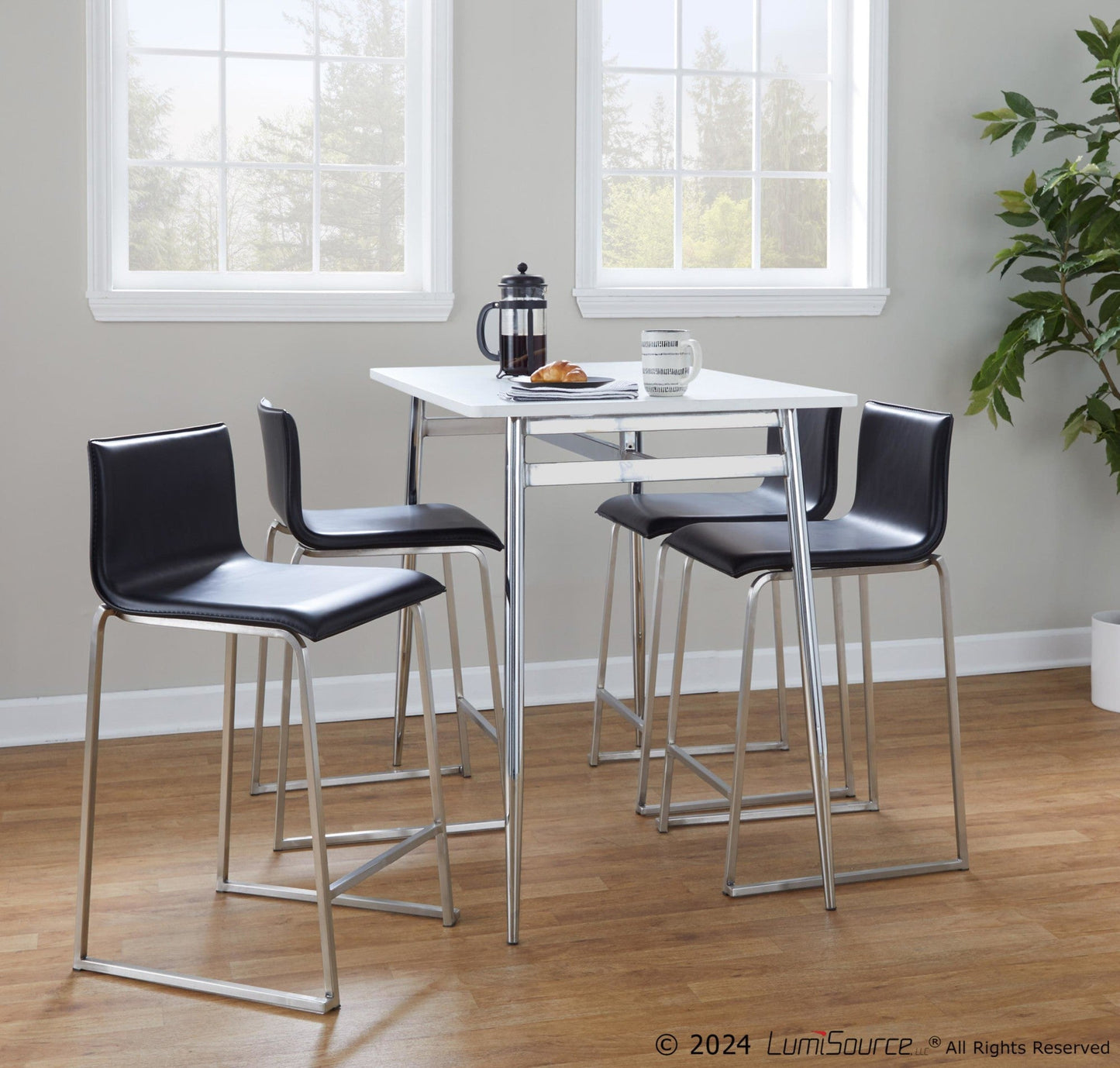 Majestic Office Furniture 26" Fixed-Height Counter Stool - Set of 2