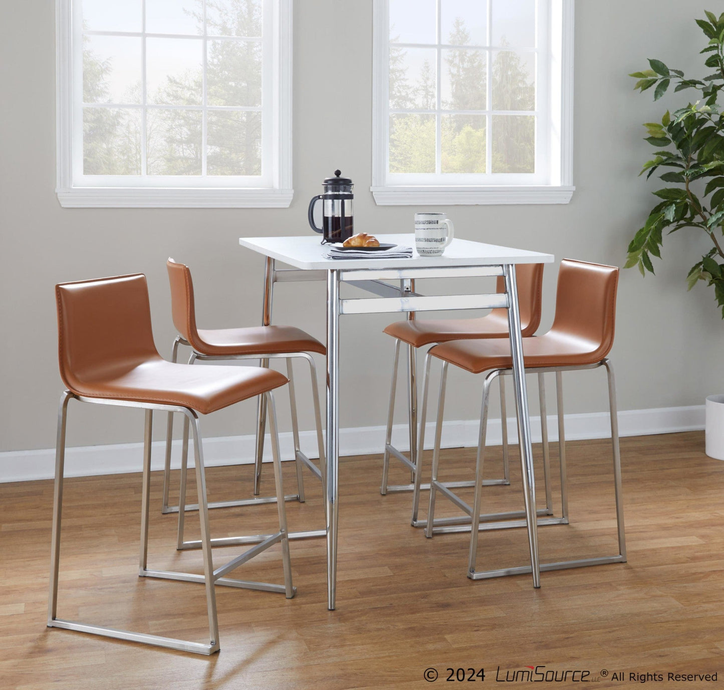 Majestic Office Furniture 26" Fixed-Height Counter Stool - Set of 2