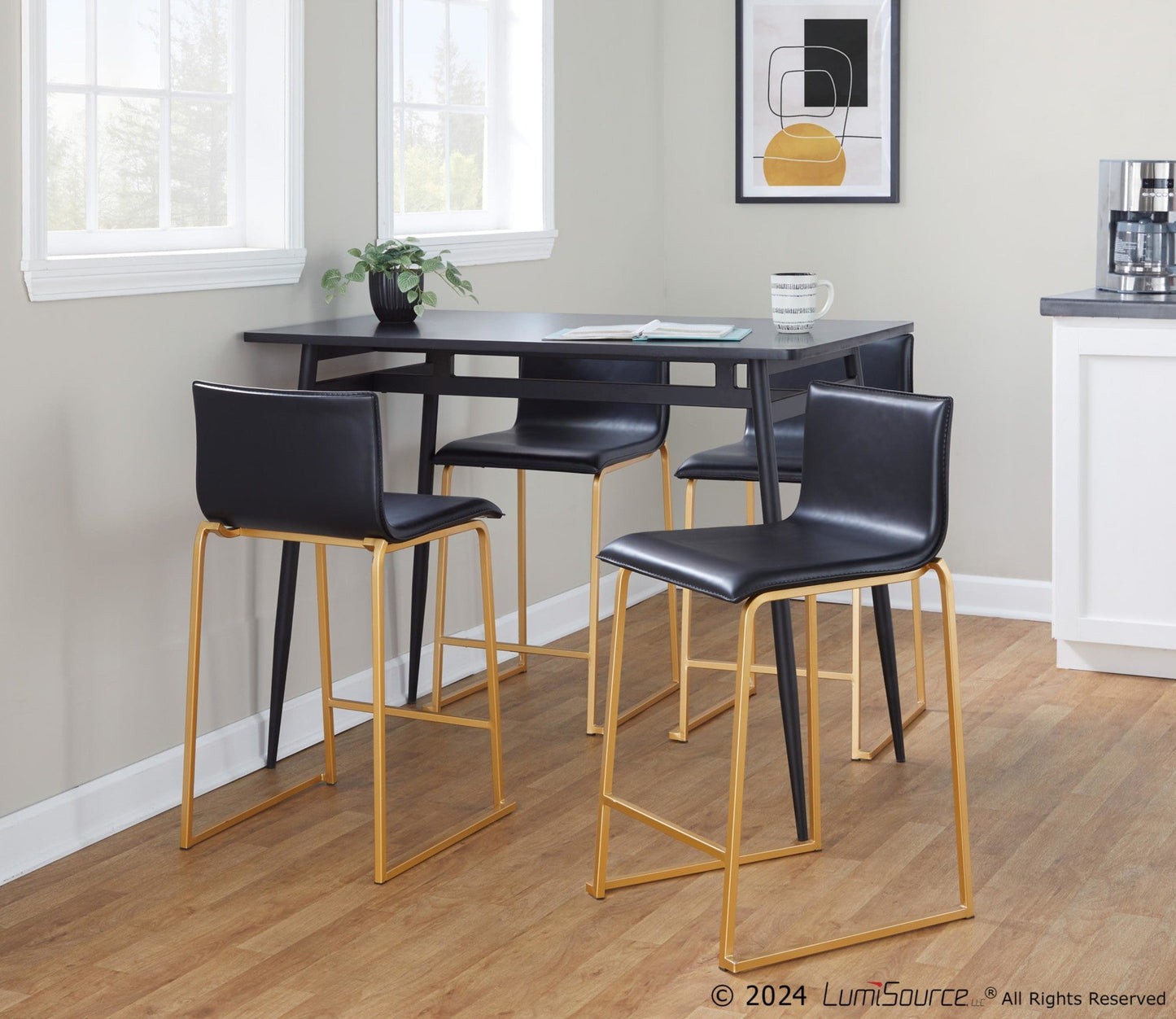 Majestic Office Furniture 26" Fixed-Height Counter Stool - Set of 2