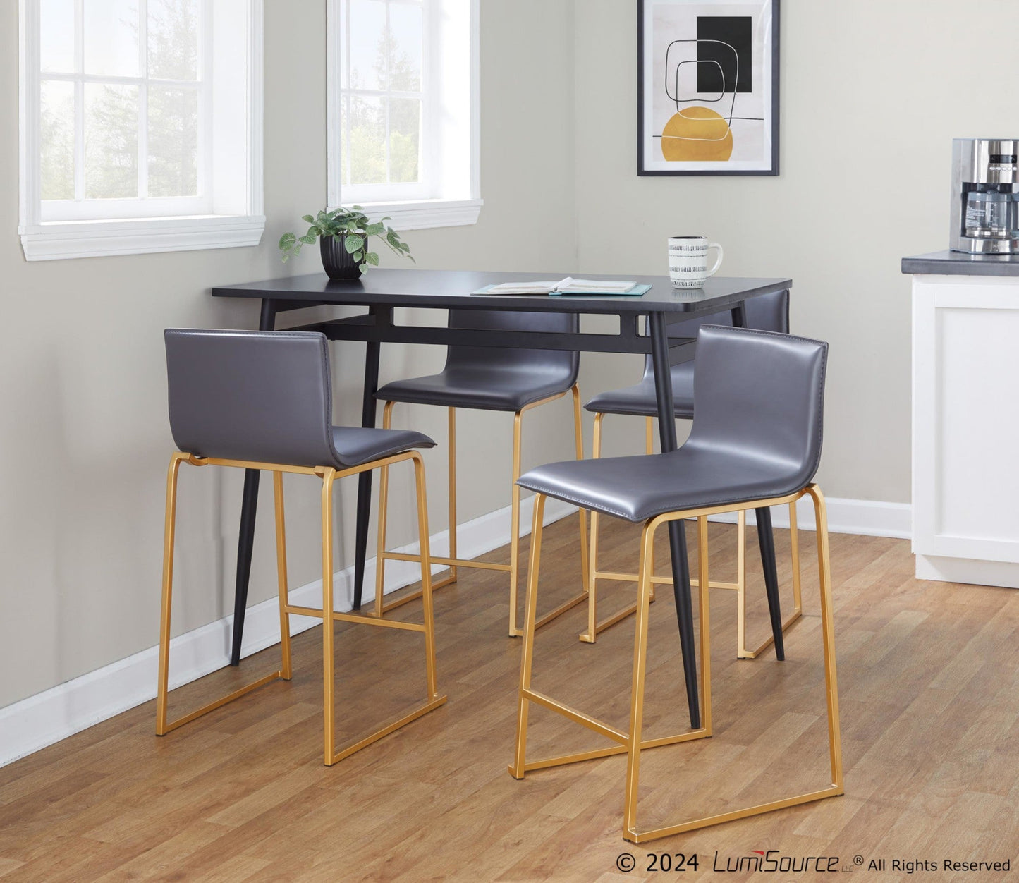 Majestic Office Furniture 26" Fixed-Height Counter Stool - Set of 2
