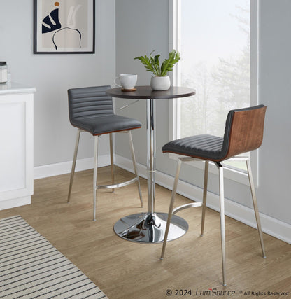 Lumisource Mason Swivel Adjustable Counter Height Dining Set - 3 Piece