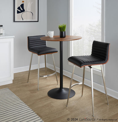 Lumisource Pebble-mason Swivel Counter Height Dining Set - 3 Piece