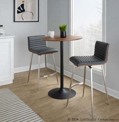 Lumisource Pebble-mason Swivel Counter Height Dining Set - 3 Piece