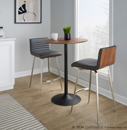 Lumisource Pebble-mason Swivel Counter Height Dining Set - 3 Piece