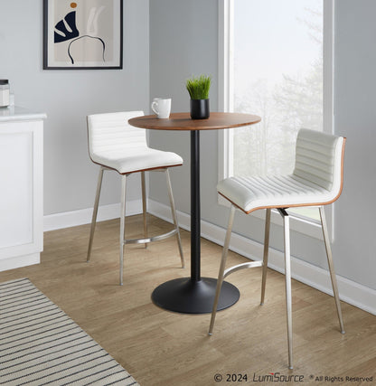 Lumisource Pebble-mason Swivel Counter Height Dining Set - 3 Piece
