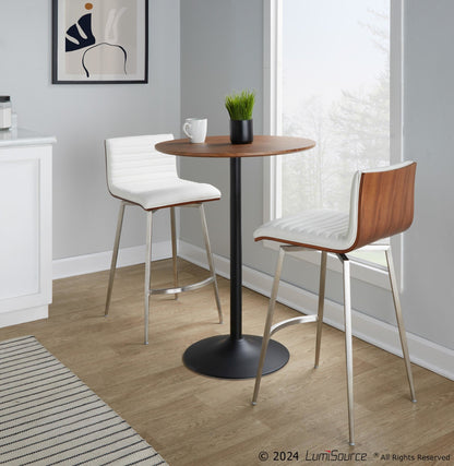 Lumisource Pebble-mason Swivel Counter Height Dining Set - 3 Piece