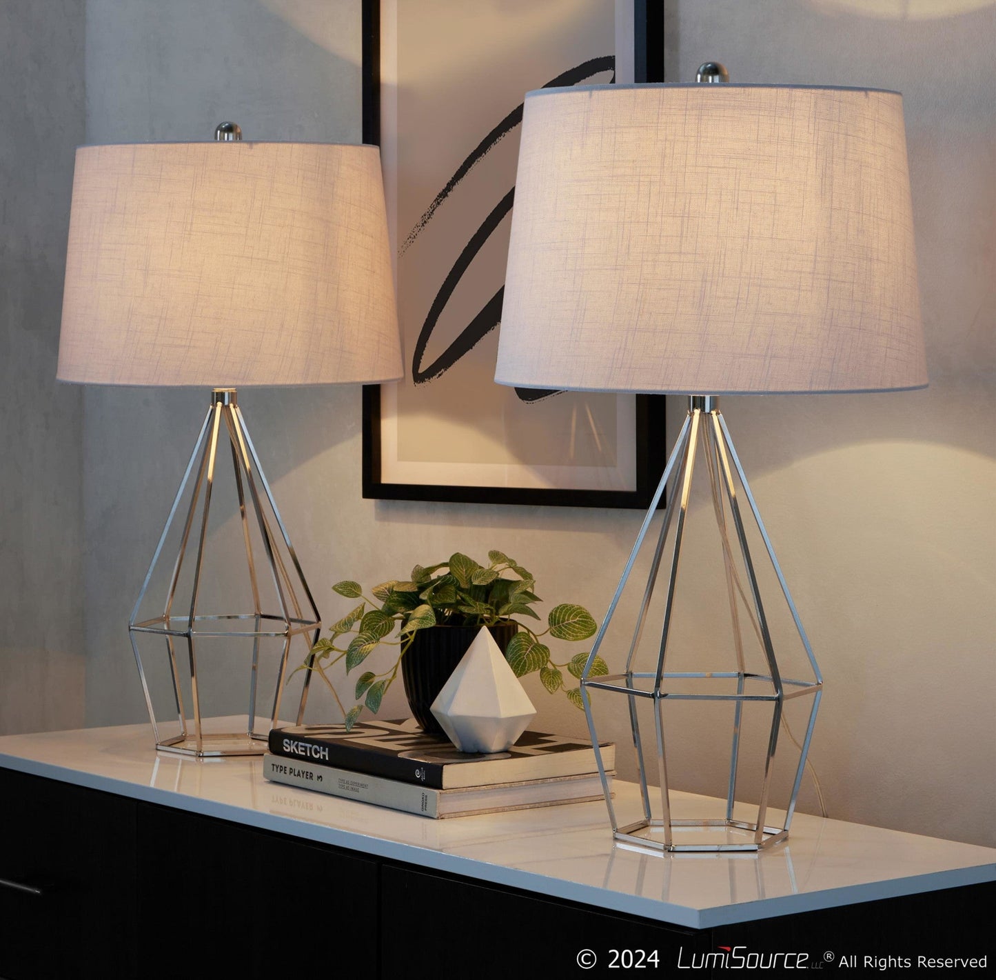 Majestic Office Furniture 27" Metal Table Lamp - Set of 2