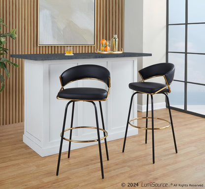 Majestic Office Furniture 30" Fixed-Height Barstool - Set of 2