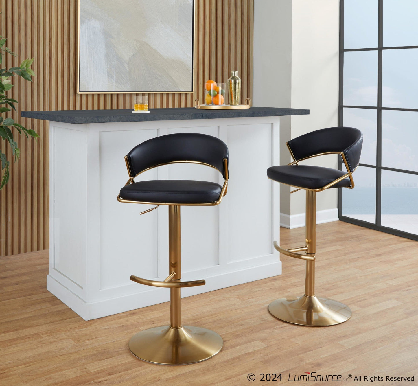 Majestic Office Furniture Adjustable Barstool - Set of 2