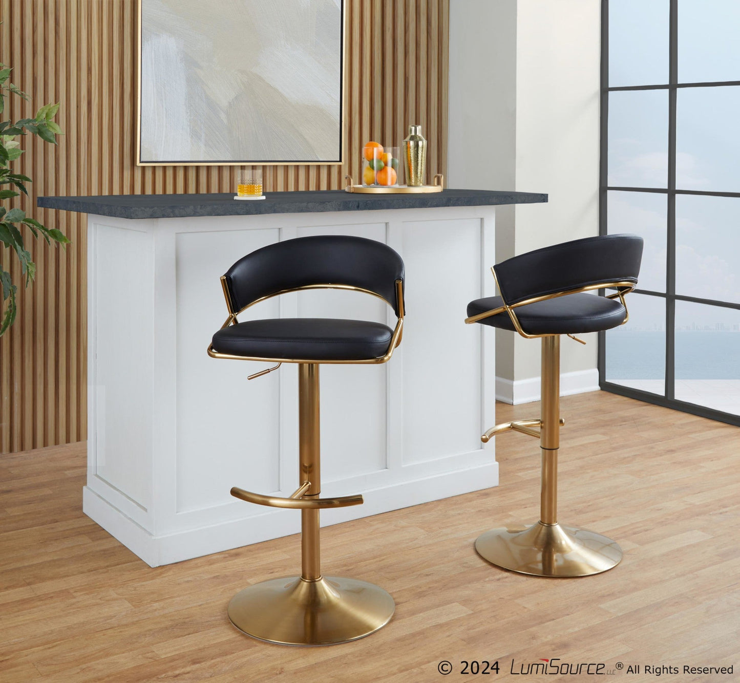 Majestic Office Furniture Adjustable Barstool - Set of 2