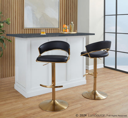 Majestic Office Furniture Adjustable Barstool - Set of 2
