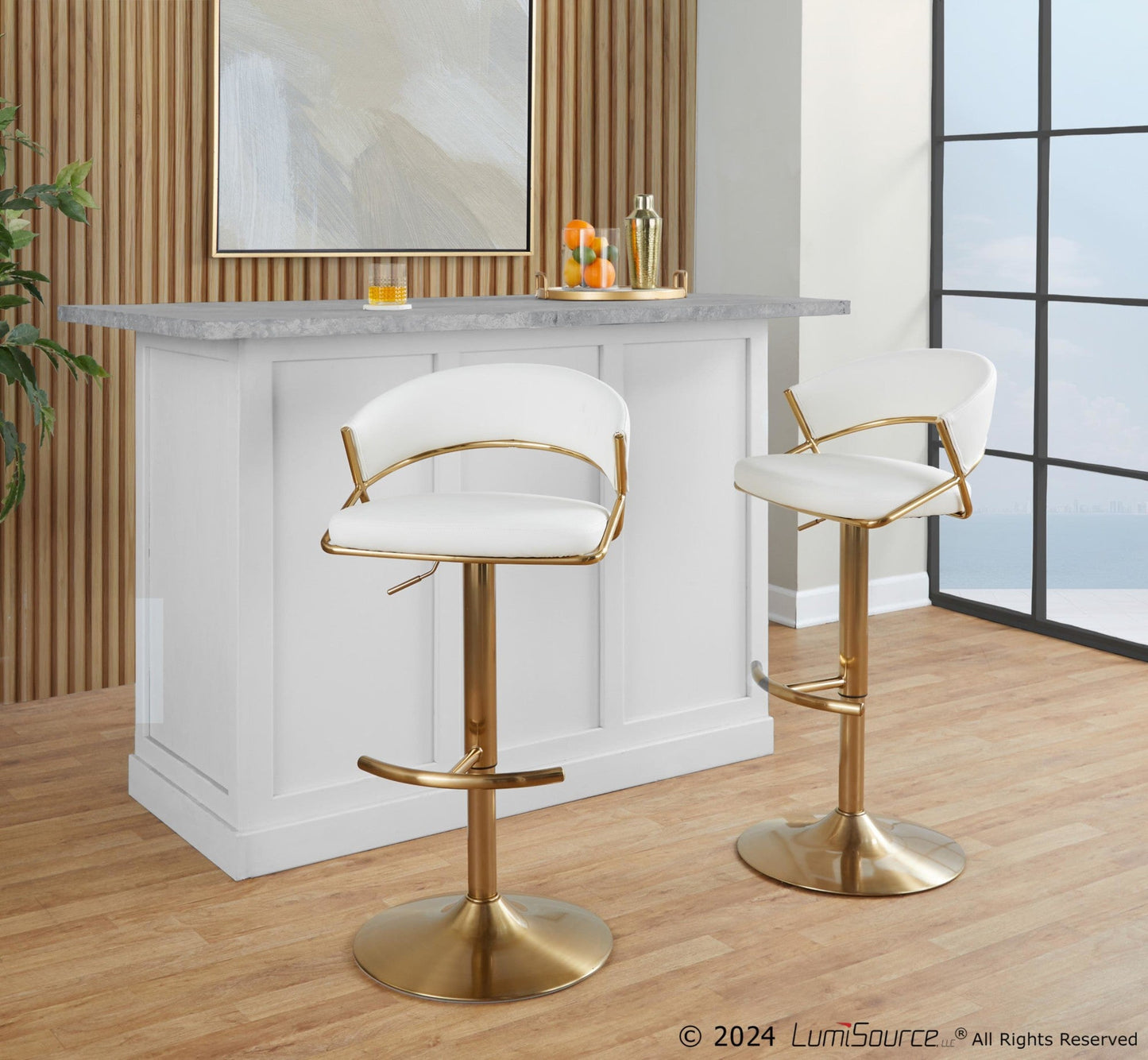 Majestic Office Furniture Adjustable Barstool - Set of 2
