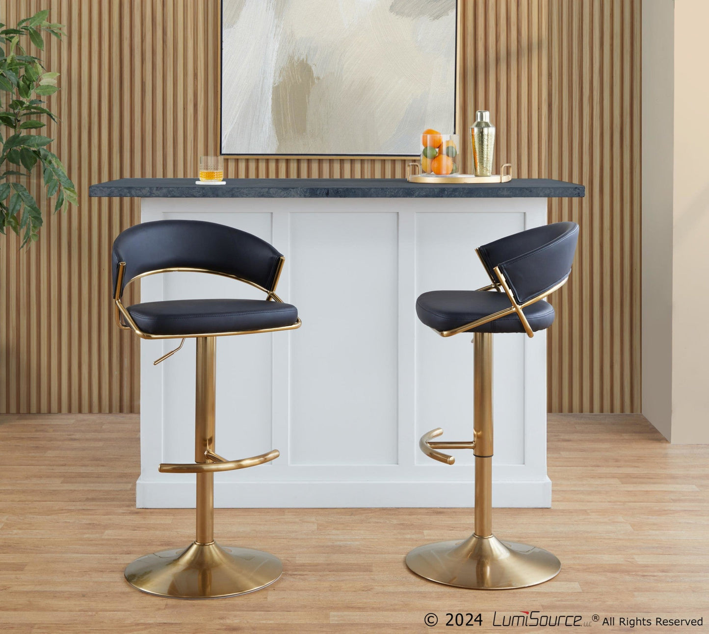 Majestic Office Furniture Adjustable Barstool - Set of 2