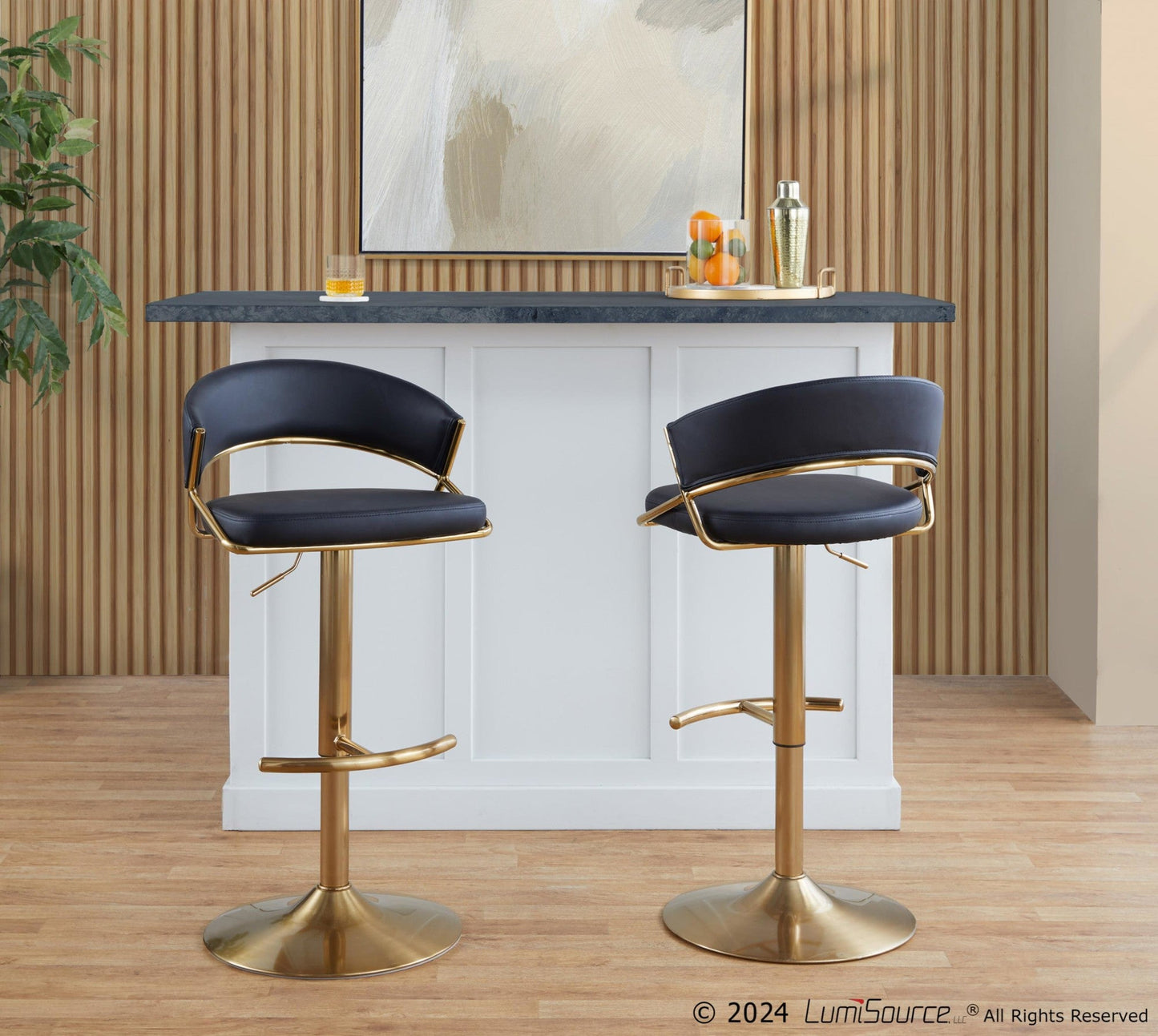 Majestic Office Furniture Adjustable Barstool - Set of 2