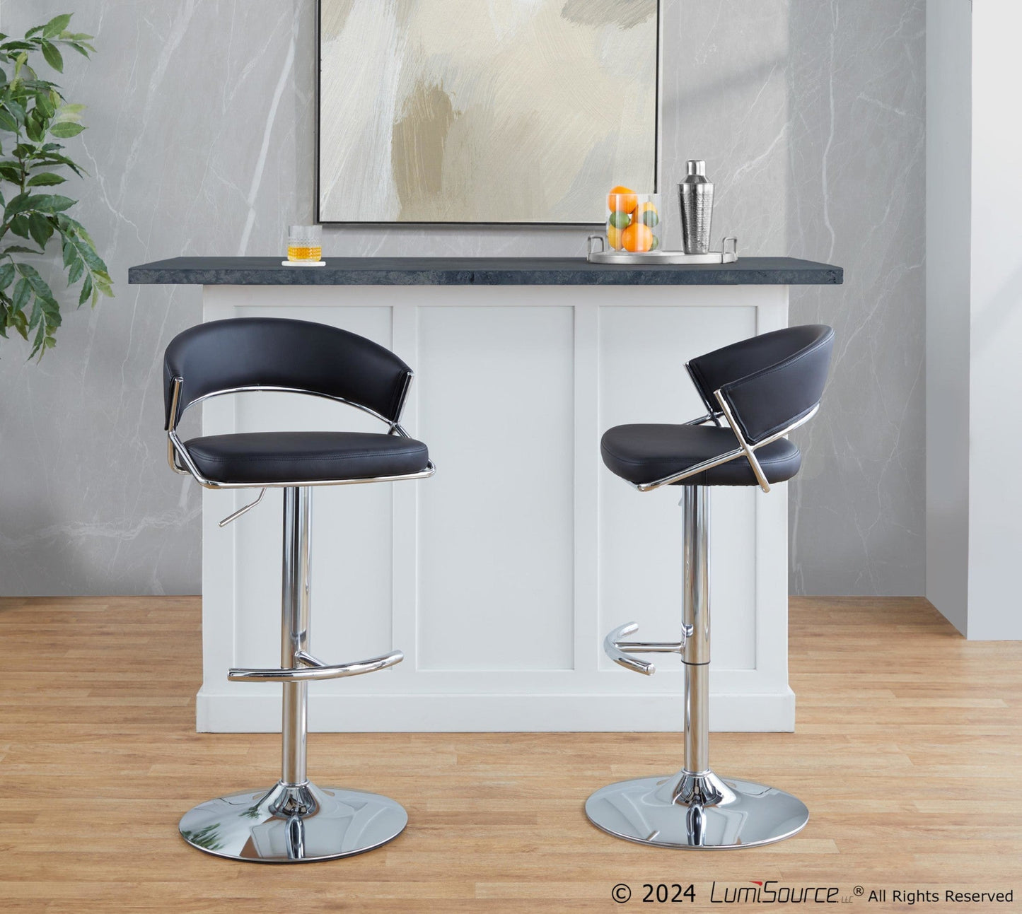 Majestic Office Furniture Adjustable Barstool - Set of 2