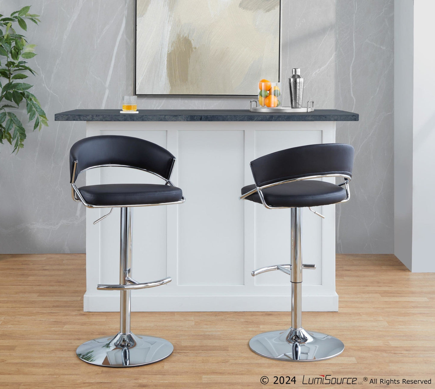 Majestic Office Furniture Adjustable Barstool - Set of 2