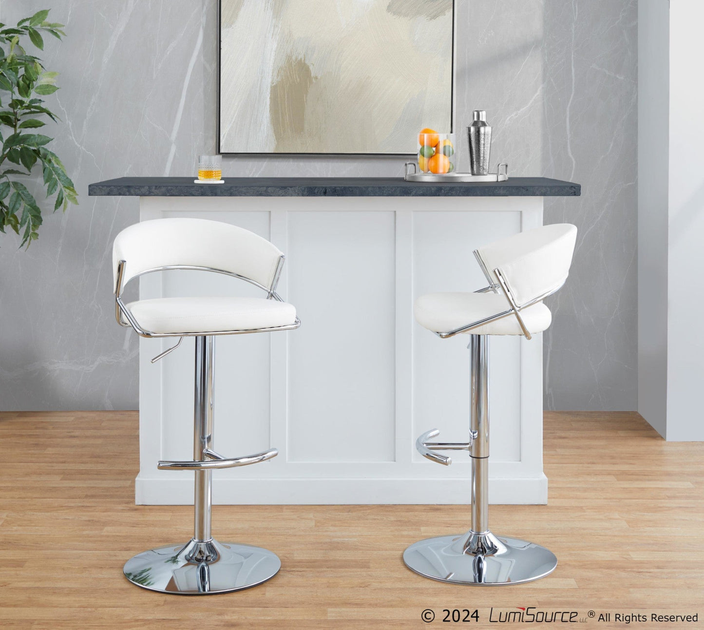 Majestic Office Furniture Adjustable Barstool - Set of 2