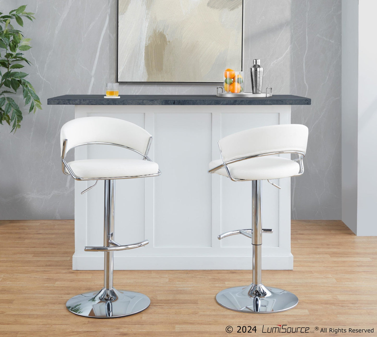 Majestic Office Furniture Adjustable Barstool - Set of 2