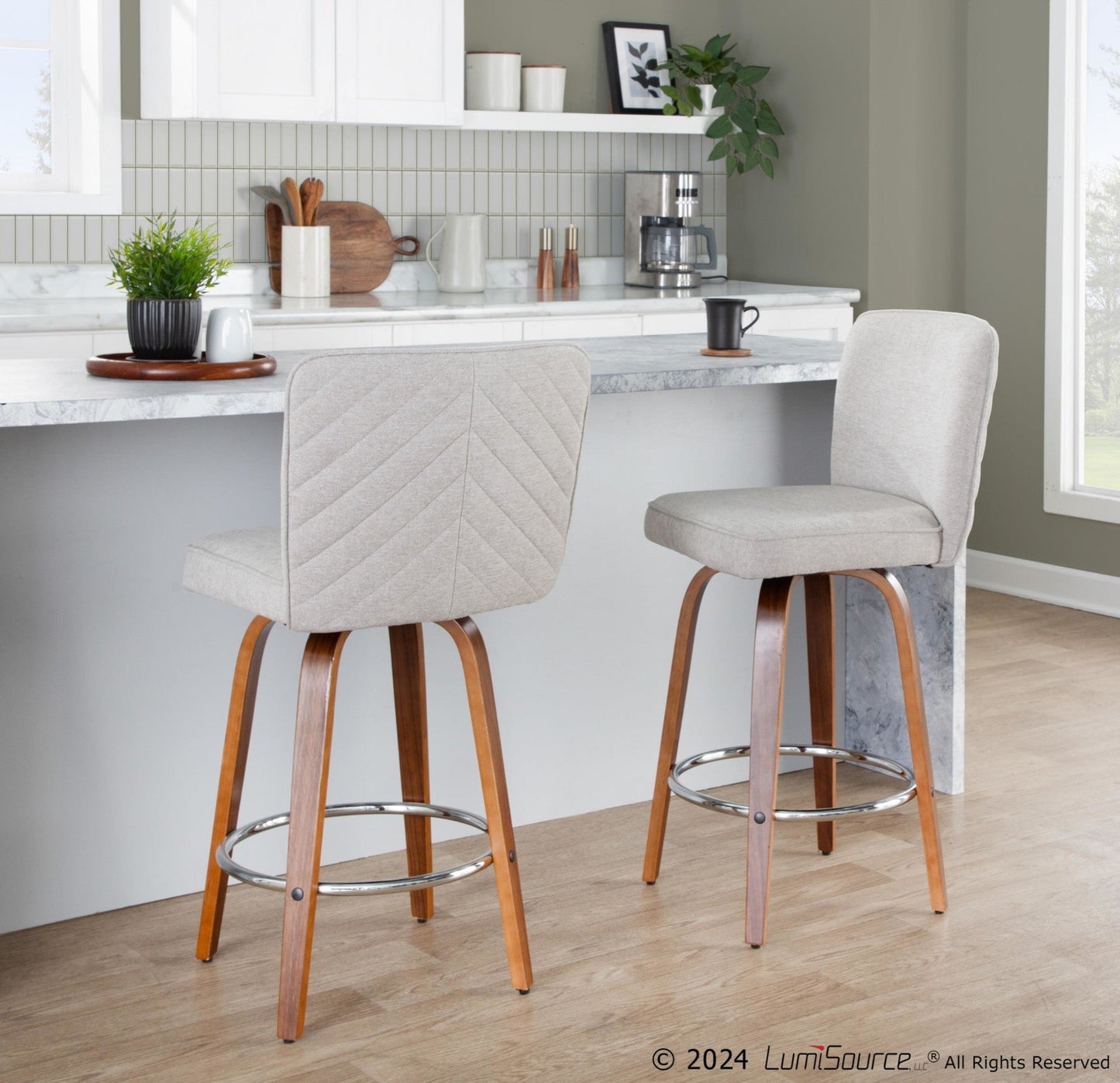 Majestic Office Furniture 26" Fixed-Height Counter Stool - Set of 2