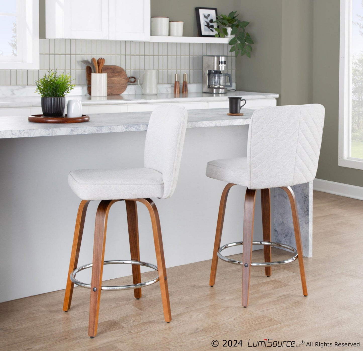 Majestic Office Furniture 26" Fixed-Height Counter Stool - Set of 2