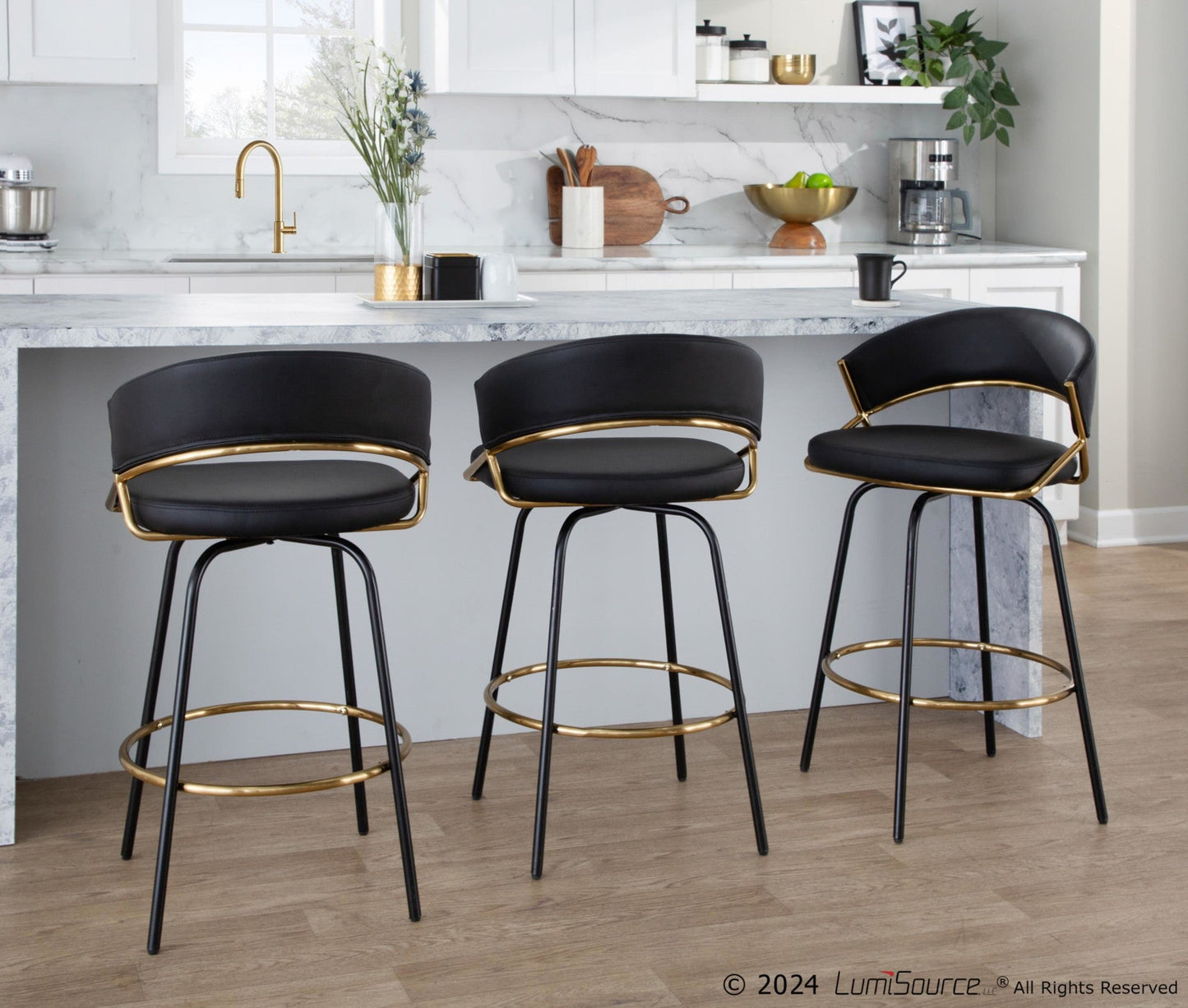 Majestic Office Furniture 26" Fixed-Height Counter Stool - Set of 2