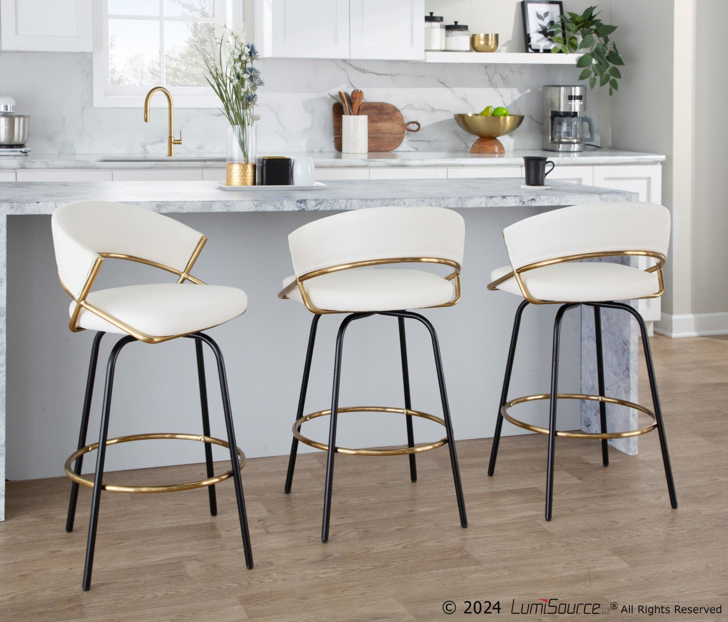 Majestic Office Furniture 26" Fixed-Height Counter Stool - Set of 2