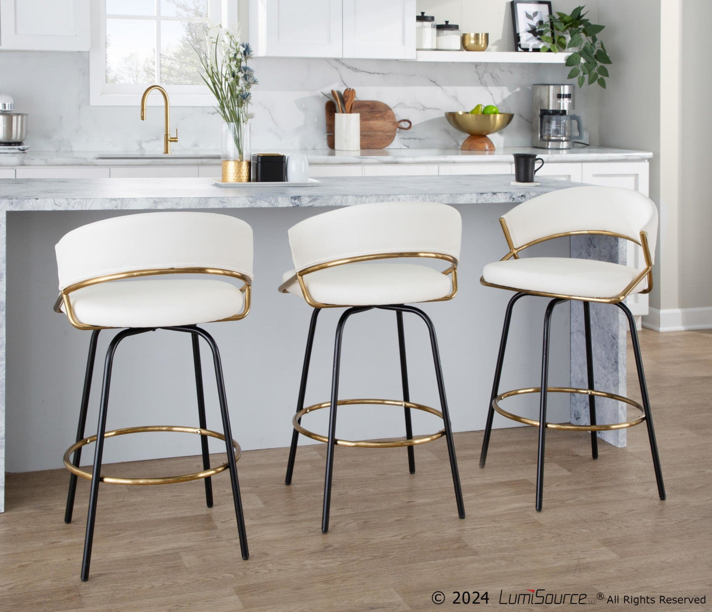 Majestic Office Furniture 26" Fixed-Height Counter Stool - Set of 2