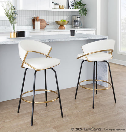 Majestic Office Furniture 26" Fixed-Height Counter Stool - Set of 2