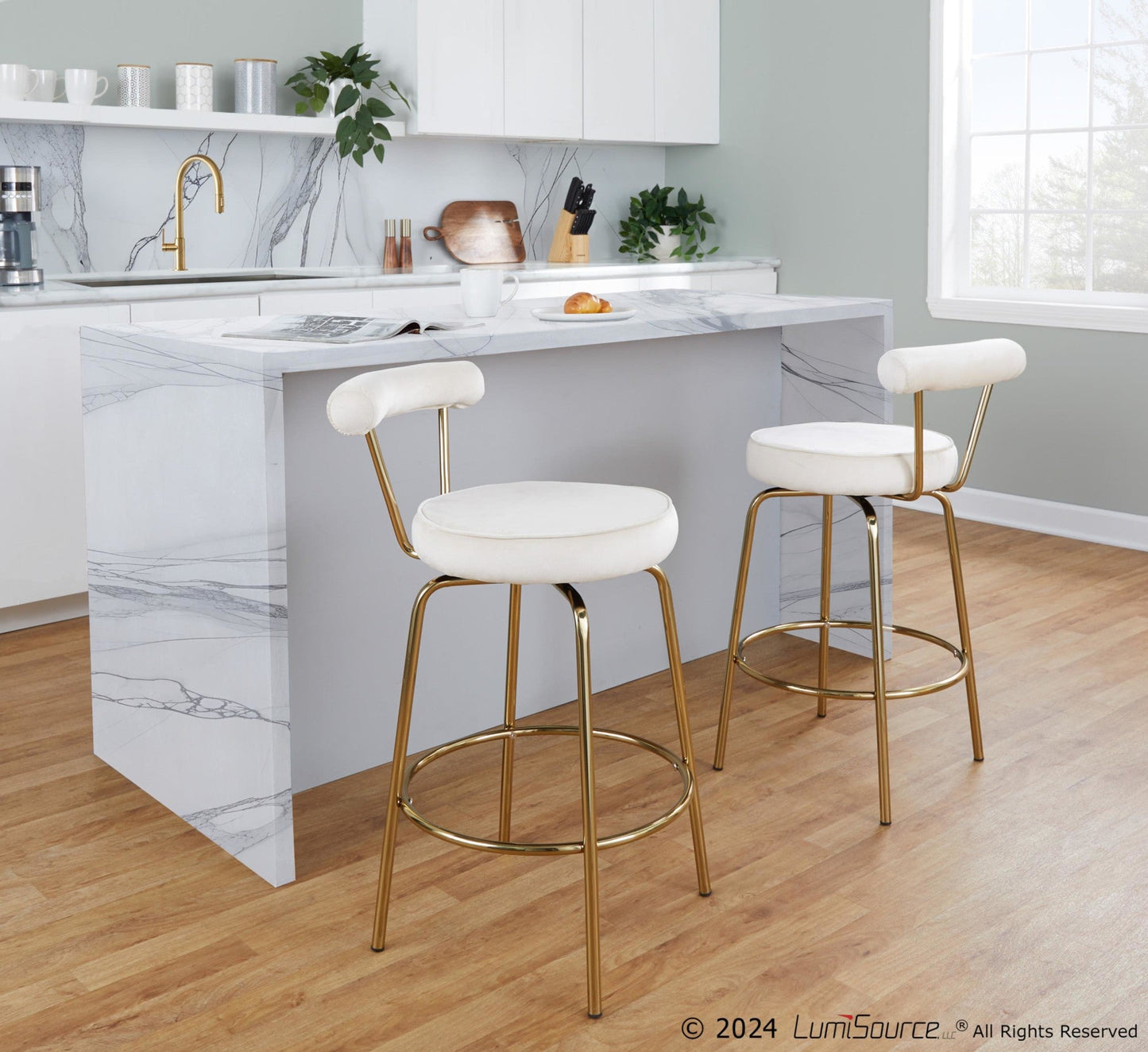 Majestic Office Furniture 26" Fixed-Height Counter Stool - Set of 2