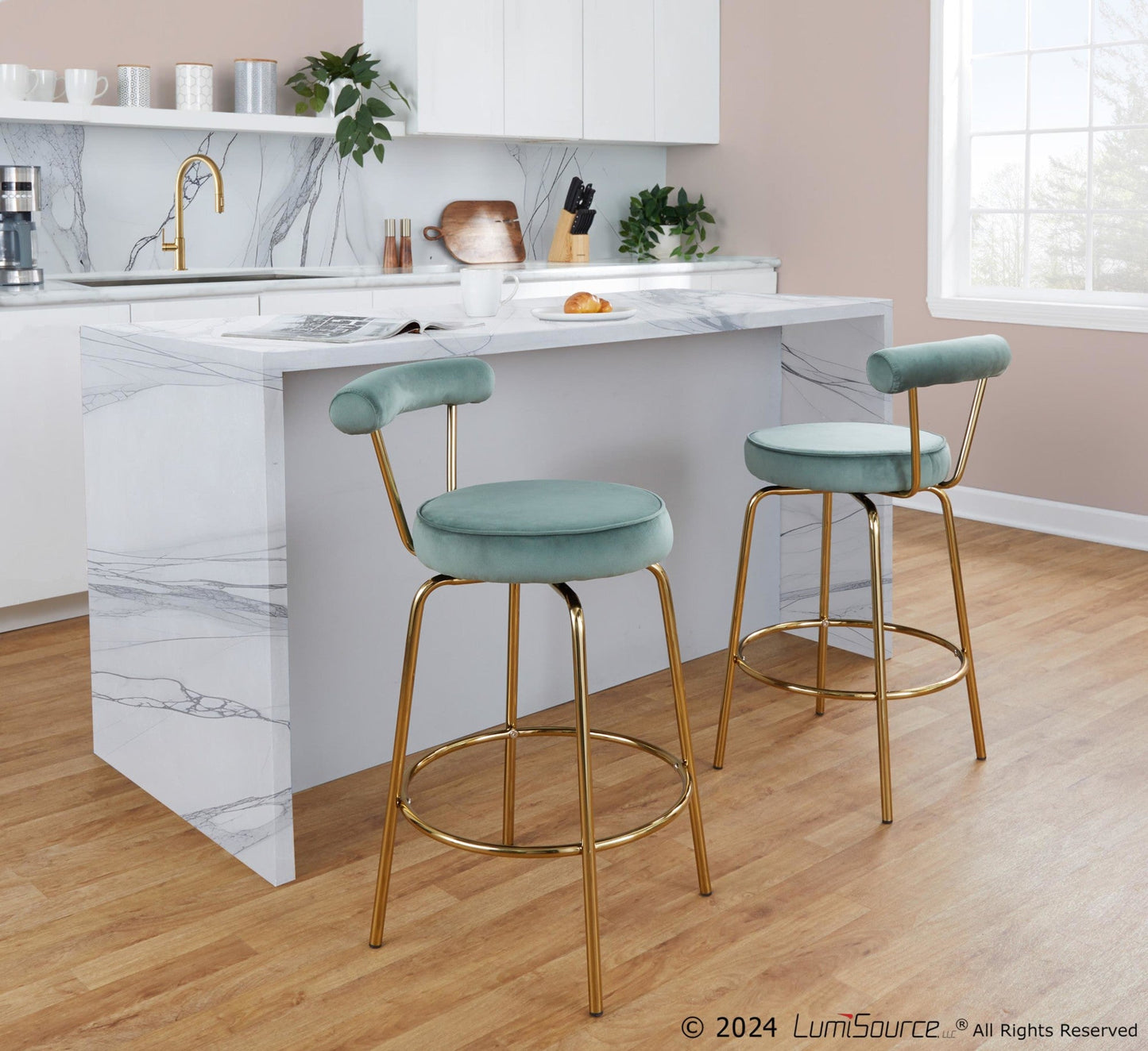 Majestic Office Furniture 26" Fixed-Height Counter Stool - Set of 2