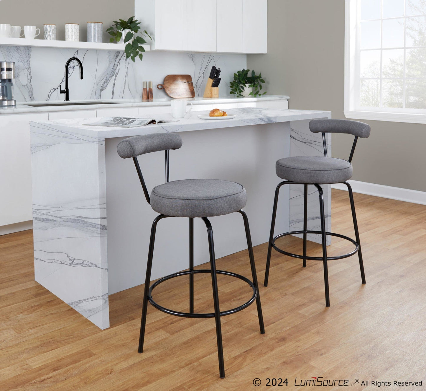 Majestic Office Furniture 26" Fixed-Height Counter Stool - Set of 2