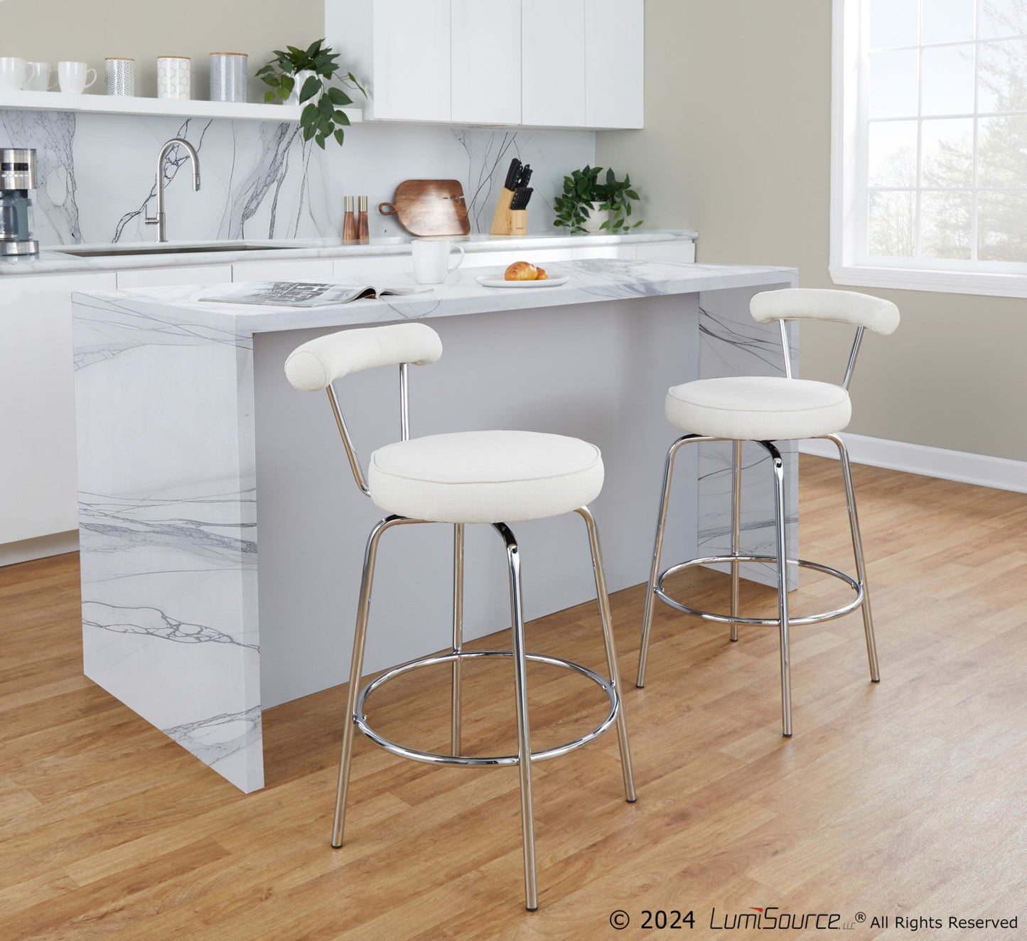 Majestic Office Furniture 26" Fixed-Height Counter Stool - Set of 2