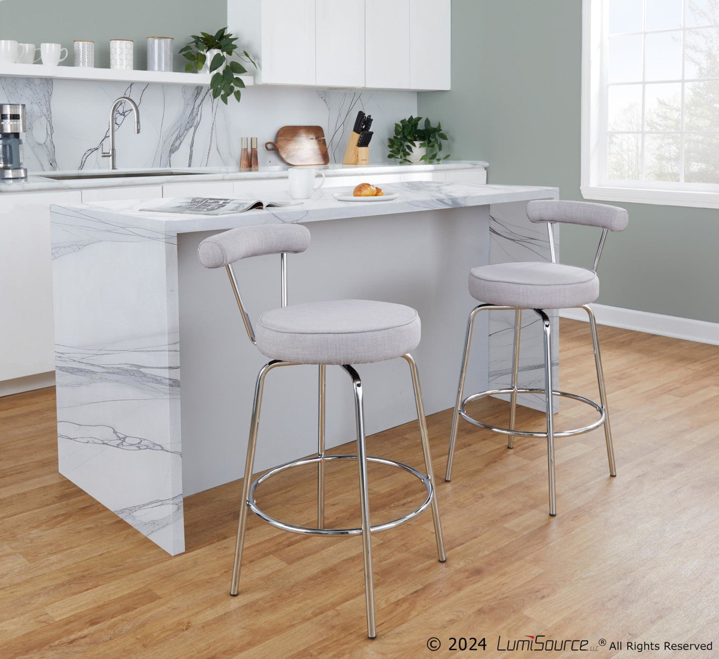 Majestic Office Furniture 26" Fixed-Height Counter Stool - Set of 2