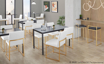 Majestic Office Furniture High Back 30" Fixed-Height Barstool - Set of 2