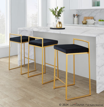 Majestic Office Furniture Stacker 26" Fixed-Height Counter Stool - Set Of 3
