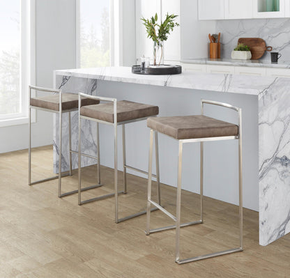 Majestic Office Furniture Stacker 26" Fixed-Height Counter Stool - Set Of 3