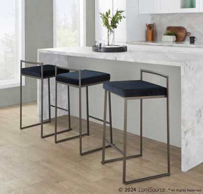 Majestic Office Furniture Stacker 26" Fixed-Height Counter Stool - Set Of 3
