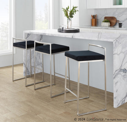 Majestic Office Furniture Stacker 26" Fixed-Height Counter Stool - Set Of 3