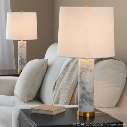 Lumisource Marbella 26" Marble Table Lamp - Set of 2