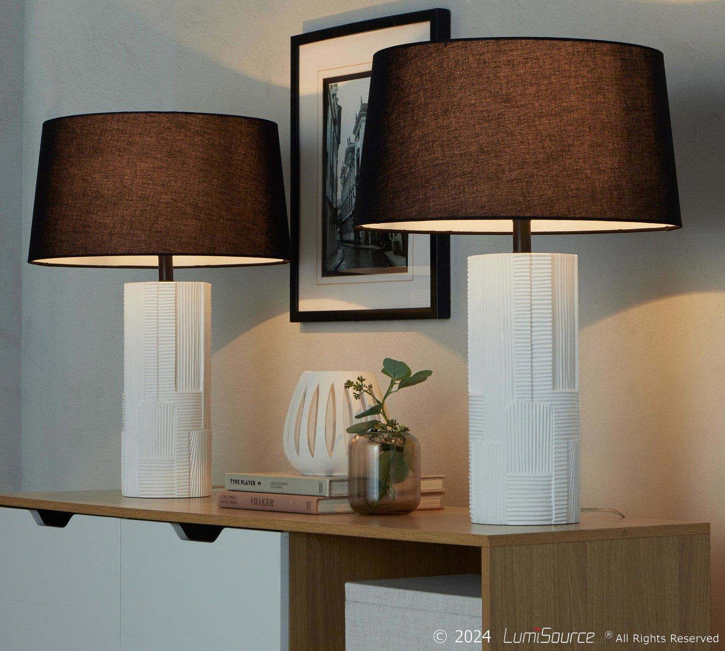 Majestic Office Furniture 26" Polyresin Table Lamp - Set of 2