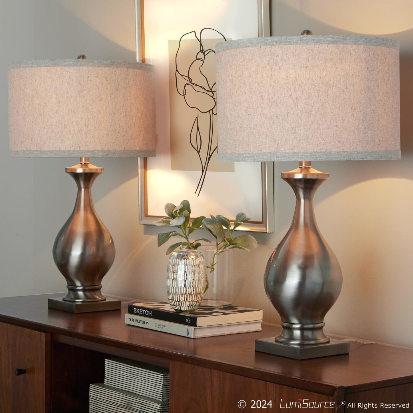 Lumisource Pin 28" Metal Table Lamp - Set of 2