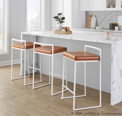 Majestic Office Furniture Stacker 26" Fixed-Height Counter Stool - Set Of 3