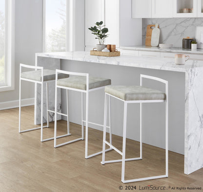 Majestic Office Furniture Stacker 26" Fixed-Height Counter Stool - Set Of 3