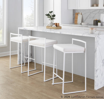 Majestic Office Furniture Stacker 26" Fixed-Height Counter Stool - Set Of 3