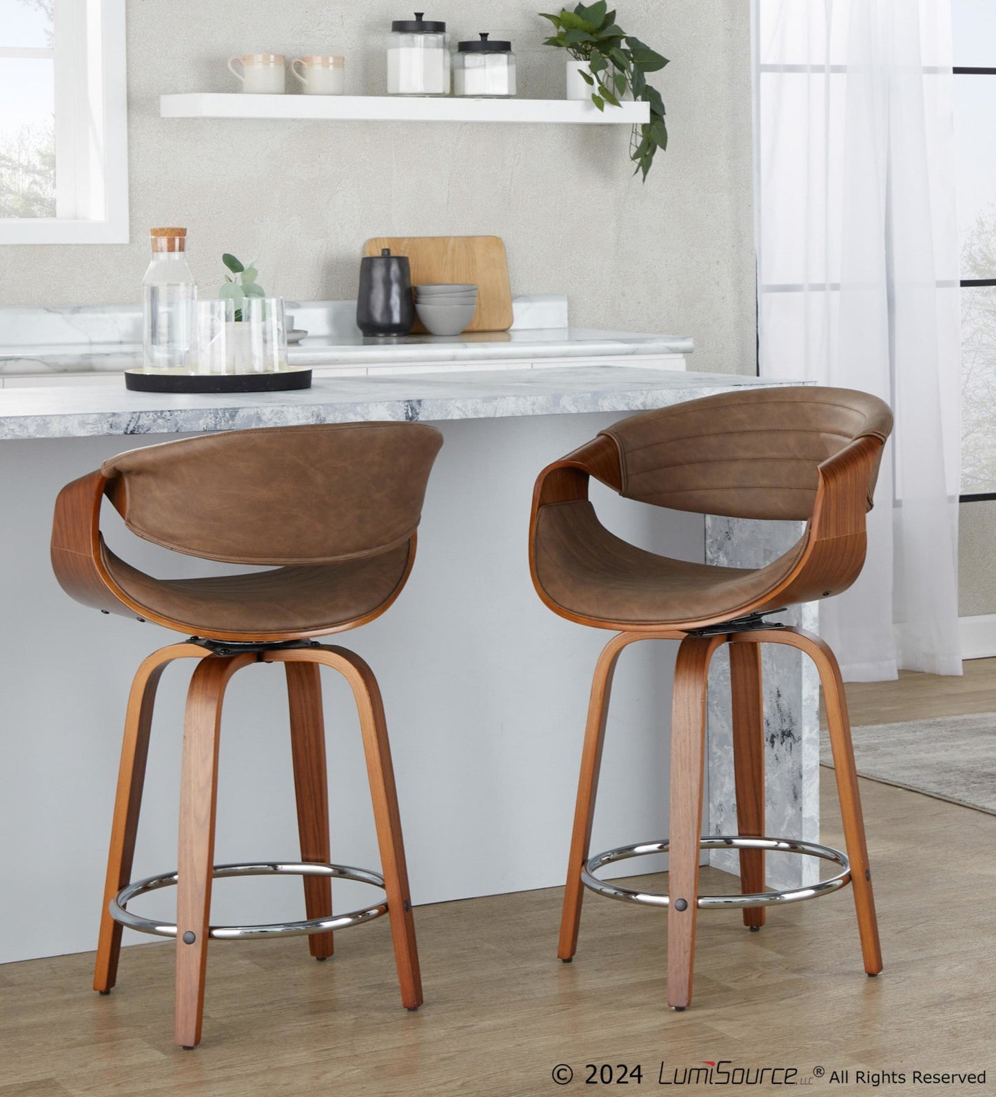 Majestic Office Furniture 24" Fixed-Height Counter Stool - Set of 2