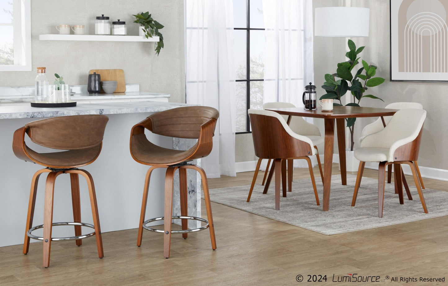 Majestic Office Furniture 24" Fixed-Height Counter Stool - Set of 2