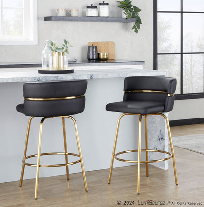 Majestic Office Furniture Claire 26" Fixed-Height Counter Stool - Set of 2